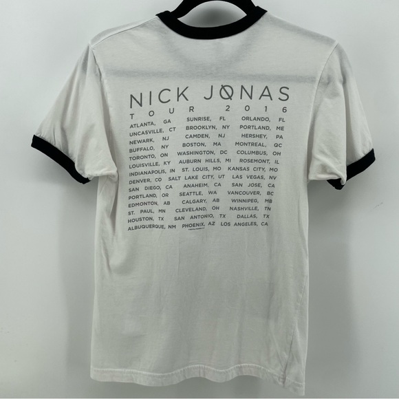 American Apparel Womens T-Shirt White Nick Jonas 2016 Tour S - Picture 6 of 7